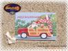 Weihnachtskarte Hawaiian Santa Car