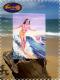 Postkarte Retro Surfer Girl