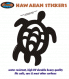 Aufkleber honu ( turtle )  M schwarz