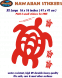 Aufkleber honu ( turtle )  XX-LARGE rot